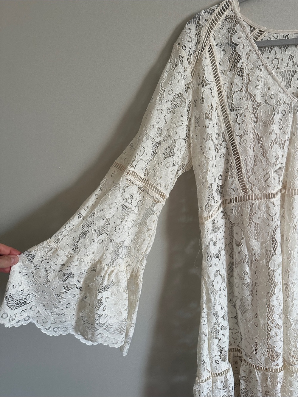 Scully Cream Lace Midi Dress - Picture 8 of 11